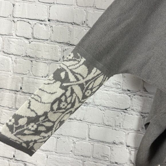 NEW Tom Gutie Baby Alpaca Poncho Yovana Flores Turtleneck Sweater Gray Women S - Picture 9 of 14